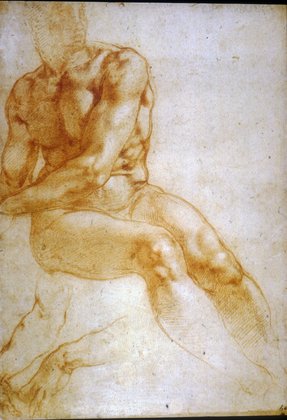Study for Nude at Left Above Persian Sibyl