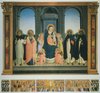 Virgin and Child enthroned with Angels and St. Thomas Aquinas, St. Barnabas, St. Dominic, and St. Peter Martyr