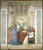 Sixtus IV della Rovere, His Nephews, and Platina, His Librarian; Sixtus IV Confirming the Papal Librarian
