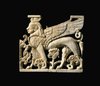 Ivory Plaque depicting a winged Sphinx