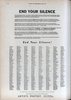 Los Angeles Artists Protest Committee:End Your Silence" ad in The New York Times, Sunday, June 27, 1965