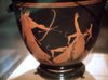 Attic red-figure bell krater by the Pan Painter: Death of Aktaion; Artemis and Actaeon (Norton Title)