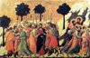 Betrayal of Jesus; central back panel; Maesta