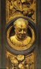 Self-Portrait (Medallion head) of Lorenzo Ghiberti; Gates of Paradise, East Doors, Baptistery of San Giovanni; Florence Cathedral