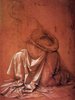 Study for drapery for a kneeling figure