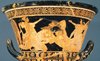 Herakles wrestling Antaios; Cratère en calice attique à figures rouges; Cratere con herakles e anteo