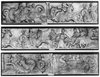 Sculptural reliefs from statue base, showing census and sea thiasos. So-called Altar of Domitius Ahenobarbus or Statue Base of Marcus Antonius