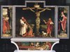 St. Sebastian; The Crucifixion; Sy. Anthony Abbot; predella: Lamentation.