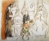 Sketch for Les Demoiselles d'Avignon; Medical Student, Sailor, and Five Nudes