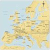 Map of Europe in the Romanesque Period