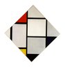 Tableau No. IV: Lozenge Composition with Red, Gray, Blue, Yellow, and Black