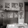 The dining room of the Murnau house with reverse-glass paintings by Kandinsky on the wall