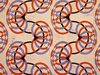 Textile design, serpentine interlocking circles