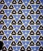 Textile design, circles and inverted triangles