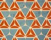 Textile design, circles and inverted triangles