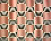 Textile, geometric stripe and curve pattern