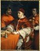 Portrait of Pope Leo X with Cardinals Guilio de' Medici and Luigi de' Rossi
