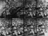 View of Paris from a Balloon; Aerial view of the Arc de Triomphe and the Grand Boulevards, Paris, from a Balloon