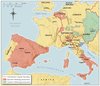 Map of Europe in the Seventeenth Century