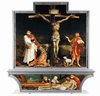 St. Sebastian; The Crucifixion; Sy. Anthony Abbot; predella: Lamentation.