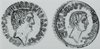 Denarius of the second triumvirate showing Mark Antony and Octavian (Augustus)