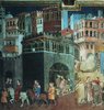Allegory of Good Government of the City; Right fresco panel, Sala della pace
